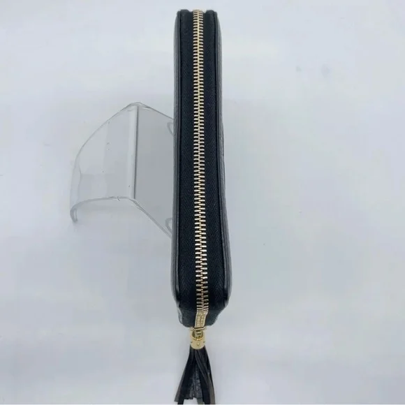 Authentic GUCCI GG Logo Soho Leather Black Long Wallet W/Box - Picture 8 of 16